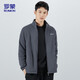 
ROMON Jacket Men's Spring and Autumn Imitation Lamb Fleece Stand Collar Fleece Jacket Men's Gray AXL