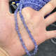Library selected natural tanzanite amorphous raw stone gravel DIY with beads semi-finished necklace bracelet imported from India 3-5mm 1 piece 40cm