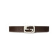 
GUCCI Gucci Kuqi Men's Belt Double G Smooth Buckle Black Men's Belt (Width about 4cm) Gift for boyfriend Coffee 245861 KGDHN 9767 100 (suitable for waist circumference of 95-105cm)