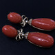 Zhaohao Coral Drop Earrings Exquisite and Elegant Tibetan Earrings Large Earrings