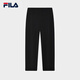 FILA 斐乐官方男装梭织长裤2025夏季新款时尚休闲凉感干爽直口裤 正黑色-BK 2XL 185/92A/XXL