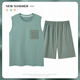 Langsha Pajamas Summer Modal Veste Modal Shorts Sans manches Mentes Men's Home Clothes Summer Thin Ice Silk DGG-AM-12027 XL