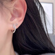 Bai Qixin women's four-piece set of earrings, earrings, diamond nail earrings, unique earrings, ear bone nails, high-end silver earrings, four-piece set of nail earrings