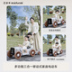 
Maidomi children's electric car can take a two-person four-wheel parent-child car remote control electric car for boys and girls toys children's car retro gray lithium battery + soft wheel early education remote control + parent-child