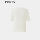 Ports Women's Clothing 2023 Sweater de manga larga de primavera y verano LP9K719SKT021 Milk White S