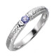 Micro-pattern ring sterling silver Tanzanite couple ring closed crystal niche original design No. 10