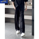 Li Rengui cold style suit men's new Chinese style short-sleeved shirt and trousers summer suit cool salt style two-piece set two-piece set white shirt + brown pants L 120-135 Jin Jin equals 0.5 kg can be worn