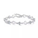 Guanpu Pavilion Fat Donglai's same style pt950 platinum bracelet, new PT950 women's platinum bracelet, as a Valentine's Day gift for your girlfriend, Love Love Bracelet, White Diamond