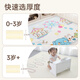 Lächelndes Bärenbaby kriechende Matte verdickte Anti-Fall-Haushaltsbaby Formaldehyd-freier XPE-Wohnzimmer Kinderbodenmatte Säuglingskriechmatte Digitales Cartoon/Waldpartner [ungiftig und geruchlos + 99% antibakteriell] Länge und Breite 180*200 cm/dick 2,5 cm
