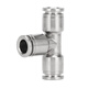 EXSN three-way stainless steel air pipe joint metal pneumatic joint 304 air pipe quick-in connector PE4 6 8 10 PE-12