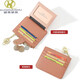 Kuqidaishu Color de dulces coreano Pequeña bolsa de tarjeta de tarjeta fresca y múltiple para bolsas de tarjetas para mujeres Simple All-Match Keychain Moned Billet Id Case de identificación de modernidad [el pedido se emite por 48 horas]
