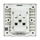 Philips (PHILIPS) switch socket panel S20 gray 86 type oblique 5 five-hole wall socket household concealed electrical electrical material two-three socket large pitch five-hole socket (10A) 10 pieces