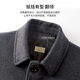Shanshan Wool Warm Woolen Coat Men's Autumn and Winter Thickened Soft Anti-Wrinkle Wear-Resistant Business Casual Mid-Length Jacket Gray XL 180/96A