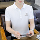 Jiumu-Dynastie Sommer Herren kurzärmeligte T-Shirt Trendy Marke Revers Polo Shirt Herren-Top Slim Ins Black T-Shirt LED 826 White High-End Casual 3xl