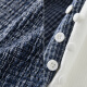 Fans Lane Fans Lane Morino Party Retro Plaid Schlinge Kleid Frauen Frühling und Sommer Schlanker reines Baumwoll-A-Line-Rock 1345 Weiß L.