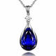 Fujiukara grade 5 sapphire 13 necklace women's stone pendant sterling silver pendant diamond 925 Korean version Tanzanite new inlaid sapphire pendant + cross chain set price