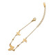 DYN18k gold butterfly bracelet for women 2024 new niche high-end light luxury exquisite bracelet bestie butterfly bracelet 16+5cm