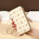 CHONGSUKEI small/ck wallet women's long 2025 new European and American fashion large capacity double zipper mobile phone bag printed wrist bag MM coffee