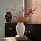 Customisierte Wasabi-Keramikvase weiße High-End-Retro-Japanische Wohnzimmer Blume Arrangement getrocknete Blumen Holly Snow Willow Dekoration 3897 Wasabi [Weiß]