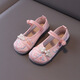 Shengxian girls Hanfu embroidered shoes children's ethnic style dance shoes old Beijing cloth shoes ancient costume princess baby China 728-6 exquisite beige 25 size inside length 15.2cm