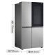 LG Refrigerador S653MPY33D 655 litros Gran capacidad El refrigerador de doble puerta golpea en perspectiva panorámica Ventana Conversión de frecuencia inteligente