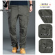 Playboy (playboy) printemps et automne pantalon de travail en coton pur pantalon haute taille lâche taille grande taille pantalon décontracté multi-poches protection du travail à usure pantalon polyvalent résistant au vert foncé 3xl recommandé 190 ~ 210jin [Jin est égal à 0,5 kg]