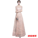 Feng Xiaowei long small evening dress new high-end banquet temperament satin French texture dress can be worn at ordinary times champagne color S