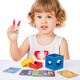 Bunny (Tunao) Bunny Magic Box Versión de la patria para niños Bloque de construcción temprana Bloque Magic Box Board Game Juego de inteligencia Bunny Magic Box [Madera]