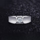 Guanpu Pavilion Fat Donglai same style men's platinum ring diamond ring moissanite 1 carat eight hearts and eight arrows D color ring custom engraving men's diamond ring moissanite D0.30ct 30 points diamond No. 21