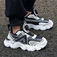Kinderschuhe für Jungen- und Mädchenschuhe für atmungsaktive Sommer-Netze mittelgroße Kinder Jungen Running Schuhe Nicht-Schlupf-Sportschuhe Schwarz und Weiß (Sommernetz) 683 29 Innere Länge 18,5 cm