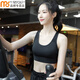 Modal beautiful back sports underwear women's one-piece fixed cup shockproof fitness sports bra high-intensity large chest shock absorption gathering Navy blue M