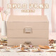
Yunya children's jewelry box set princess hair accessories gift box girls' house play toys 7-14 years old girls' birthday gifts 167 pieces of brown double opening headdress [skin like cream]