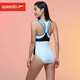 Speedo Cut Off Code Clearunce Women Suimsuit Women покрывают свой живот и заставляют их выглядеть стройными взрослыми купальными женщинами, впитывающими в консервативную консервативную пружину новую купальную сумку, черно-белая, 13574 [Цена 499] M [34 Размер рекомендуется вес 50-57 кг]