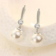 Guanpuge Fat Donglai same style pt950 platinum pearl earrings PT950 natural earrings for women 2024 new niche design pearl earrings shell beads (perfect round 9-10mm)