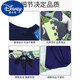 迪士尼（DISNEY）儿童游泳衣男童分体中大童青少年初中男生速干泳裤胖男孩套装 9712-黑绿带泳帽 170 身高160-170cm体重90-110斤