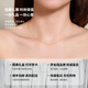 Mengjinyuan 18K gold necklace k yellow light luxury fashion Chopard chain clavicle chain plain chain as a birthday gift for girlfriend 40.5cm - about 1.05g