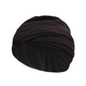 Zailu swimming cap for women with long hair, special for not tying the head, cute Japanese face-showing small enlarged head circumference, black trendy fabric, enlarged black hat + earplugs and nose clip set