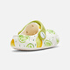Chaussures pour enfants de Balabala et pantoufles pour enfants Summer 2025 Nouveaux garçons intérieurs Chaussures de trou de marée non glissée confortable pour les filles Blanc et Green Tone 00314 23 (Longueur du pied 16.3-16.7 / Longueur intérieure 17,7)