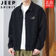 Jeep (Jeep) Jacke Herren Frühling und Herbst 2025 Neues Hemd Revers Herbst Herren Work Jacke Frühherbst-Jacke Top [Upgrade-Version] K12806 Black [Empfohlen 168-190jin [Jin Equals Equals]] 4XL