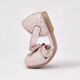 DAVE&BELLA girls sandals summer new children's flash diamond crystal shoes non-slip baby princess shoes foreign style children's leather shoes pink ready stock 21