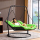 
Nuojiangjing Ei9 rocking chair, double hammock hang basket, blue bed outdoor swing chair balcony hanging blue swing bed rocking white small (A13821 seat cushion)