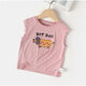 Disney Boys Modal Sans manche T-shirt Small Vest Summer Summer Vêtements pour enfants Tendance des enfants minces d'enfants U13588 blanc 110 cm