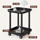Zhuobo coffee table side table side table movable small table small coffee table bedside table storage rack storage cabinet CJ19 black