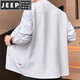 JEEP SPIRIT针织开衫男薄款2025春秋新款韩版潮流修身毛线衣外套纽扣毛衣外穿 6726深灰 4XL