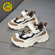 G.DUCKKIDS little yellow duck boy shoes spring and autumn style mesh breathable soft sole lightweight children medium-sized children student children dad shoes 6167 khaki leather 27 / inner length 17.2cm