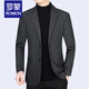 ROMON Suit Men's Wool Wool Jacket 2025 Spring and Autumn New Slim Fit Middle-aged Dad Single-piece Casual Suit Top Dark Gray B--62912 L 175 115-135Jin Jin is equal to 0.5 kg