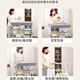 He Jiangong Japan export diaper table infant care table baby foldable multi-function baby changing newborn bathing press gray [Plus Comfortable Model] + storage rack + clothes drying rod Others
