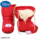 Disney Winter Soft Sohle verdickte Frauen 0-1 Jahre alte 3-6-9-12 Monate Jungen High-Top-Baumwollschuhe plus Samt warme Babyschuhe rote High-Top-Kuh-Kuh und Samt verdickte Rot 1 Paar Innere Länge 12,5 cm