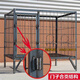 HKML dog cage medium and large size thickened reinforced angle steel welded dog farm breeding base special outdoor dog cage factory direct sale 1.2X1X1.3 meters slope roof with roof without paint