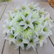 Manufacturer's simulated chrysanthemum 50cm wreath Qingming sacrifice tomb sweeping and grave placement plastic silk flowers in the cemetery white